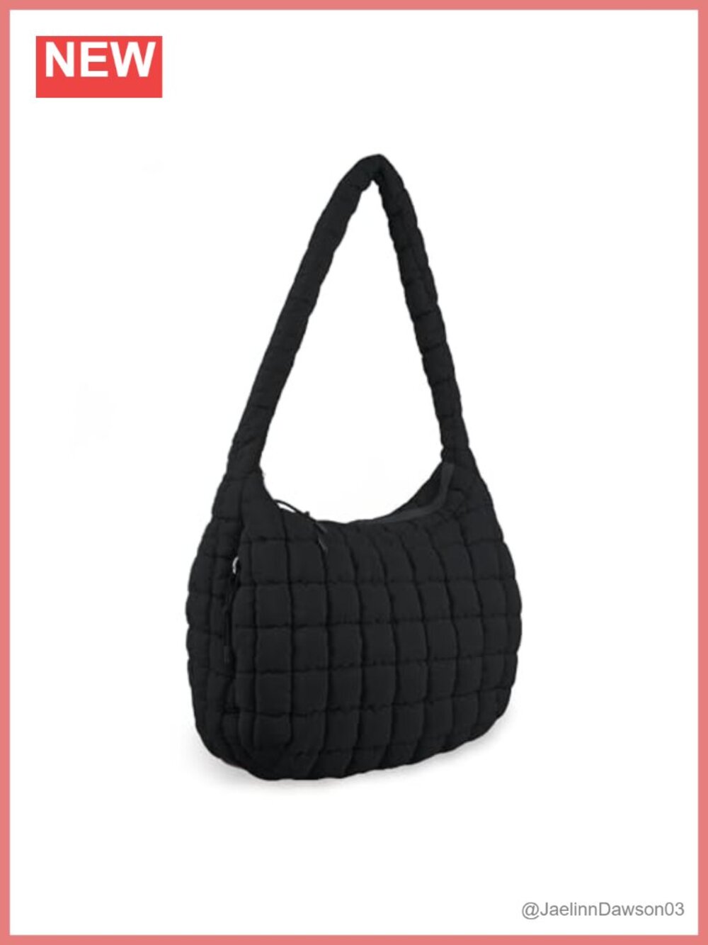 Quilted Nylon Puffer Tote Bag Lightweight Crossbody Shoulder Hobo Carryall